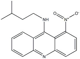 9-(3-メチルブチルアミノ)-1-ニトロアクリジン 化学構造式