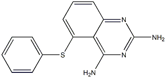 2,4-ジアミノ-5-フェニルチオ-キナゾリン 化学構造式
