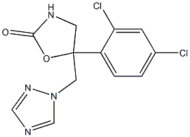 5-(2,4-Dichlorophenyl)-5-[(1H-1,2,4-triazol-1-yl)methyl]oxazolidin-2-one Struktur