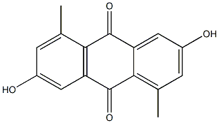 2,6-Dihydroxy-4,8-dimethyl-9,10-anthraquinone,,结构式