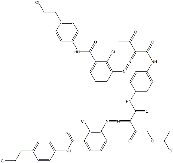 3,3'-[2-[(1-Chloroethyl)oxy]-1,4-phenylenebis[iminocarbonyl(acetylmethylene)azo]]bis[N-[4-(2-chloroethyl)phenyl]-2-chlorobenzamide]