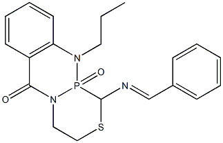 [9-Propyl-1-(benzylideneamino)-1,2,3,4,4a,9a-hexahydro-2-thia-4a,9-diaza-9a-phosphaanthracen-10(9H)-one]9a-oxide