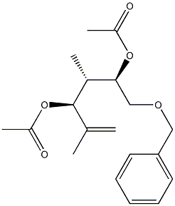 (3S,4S,5R)-6-Benzyloxy-2,4-dimethyl-1-hexene-3,5-diol diacetate Struktur