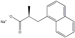 [S,(-)]-2-Methyl-3-(1-naphtyl)propionic acid sodium salt 结构式