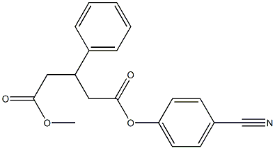 3-Phenylglutaric acid 1-(4-cyanophenyl)5-methyl ester Structure