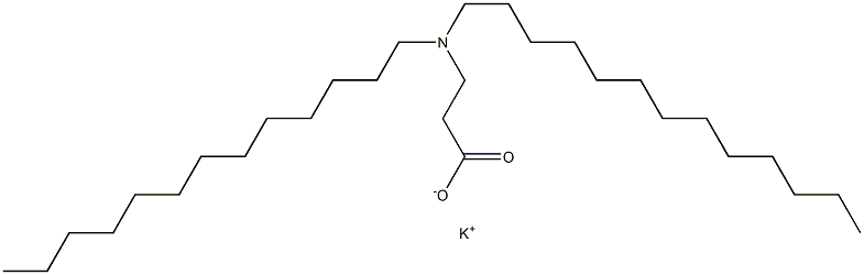 3-(Ditridecylamino)propanoic acid potassium salt,,结构式