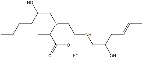 2-[N-(2-Hydroxyhexyl)-N-[2-(2-hydroxy-4-hexenylamino)ethyl]amino]propionic acid potassium salt 结构式