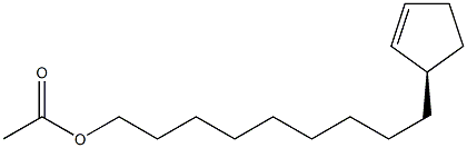(1R)-1-(9-アセチルオキシノニル)-2-シクロペンテン 化学構造式