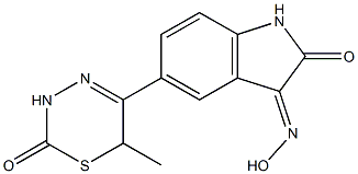 1,3-Dihydro-3-[hydroxyimino]-5-[(6-methyl-2-oxo-3,6-dihydro-2H-1,3,4-thiadiazin)-5-yl]-2H-indol-2-one