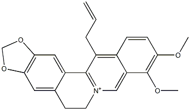 5,6-Dihydro-9,10-dimethoxy-13-allylbenzo[g]-1,3-benzodioxolo[5,6-a]quinolizinium Structure