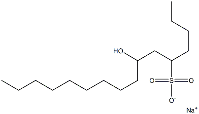 7-ヒドロキシヘキサデカン-5-スルホン酸ナトリウム 化学構造式