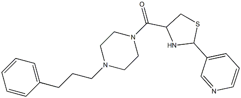 1-(3-Phenylpropyl)-4-[[2-(3-pyridinyl)-4-thiazolidinyl]carbonyl]piperazine