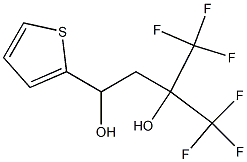 1-(2-チエニル)-4,4,4-トリフルオロ-3-トリフルオロメチル-1,3-ブタンジオール 化学構造式