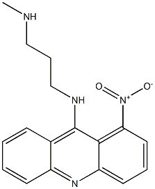 1-ニトロ-N-[3-(メチルアミノ)プロピル]アクリジン-9-アミン 化学構造式