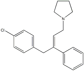 1-[(Z)-4-(4-Chlorophenyl)-3-phenyl-2-butenyl]pyrrolidine Structure
