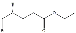 [R,(-)]-5-ブロモ-4-メチル吉草酸エチル 化学構造式