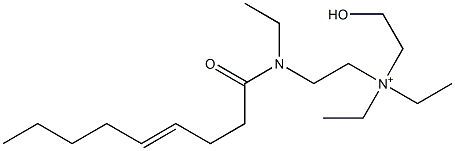 2-[N-Ethyl-N-(4-nonenoyl)amino]-N,N-diethyl-N-(2-hydroxyethyl)ethanaminium,,结构式