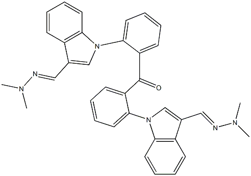[3-[(2,2-Dimethylhydrazono)methyl]-1H-indole-1-yl]phenyl ketone Struktur