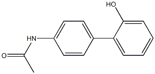N-(2'-ヒドロキシ-1,1'-ビフェニル-4-イル)アセトアミド 化学構造式