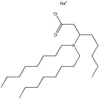 3-(Dioctylamino)octanoic acid sodium salt 结构式