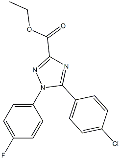 1-(4-フルオロフェニル)-5-(4-クロロフェニル)-1H-1,2,4-トリアゾール-3-カルボン酸エチル 化学構造式