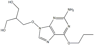  2-Amino-6-propyloxy-9-(3-hydroxy-2-hydroxymethylpropyloxy)-9H-purine