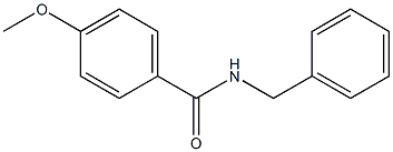 N-ベンジル-p-メトキシベンズアミド 化学構造式