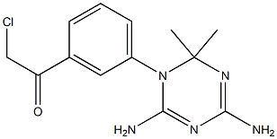 2,4-Diamino-6,6-dimethyl-5,6-dihydro-5-(3-chloroacetylphenyl)-1,3,5-triazine