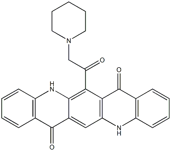 5,12-Dihydro-6-(piperidinomethylcarbonyl)quino[2,3-b]acridine-7,14-dione