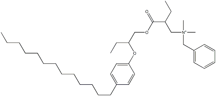 N,N-Dimethyl-N-benzyl-N-[2-[[2-(4-tridecylphenyloxy)butyl]oxycarbonyl]butyl]aminium,,结构式