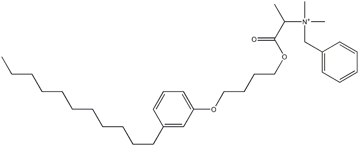 N,N-Dimethyl-N-benzyl-N-[1-[[4-(3-undecylphenyloxy)butyl]oxycarbonyl]ethyl]aminium,,结构式