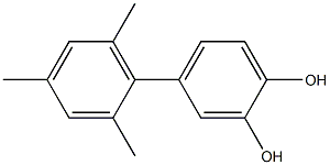 4-(2,4,6-Trimethylphenyl)benzene-1,2-diol Structure