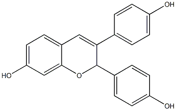 2-[4-Hydroxyphenyl]-3-(4-hydroxyphenyl)-2H-1-benzopyran-7-ol 结构式