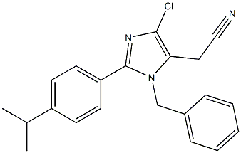 1-Benzyl-2-(4-isopropylphenyl)-4-chloro-1H-imidazole-5-acetonitrile Structure