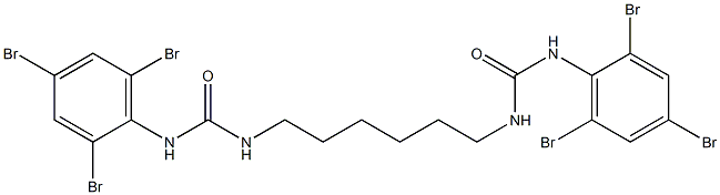 1,1'-ヘキサメチレンビス[3-(2,4,6-トリブロモフェニル)尿素] 化学構造式