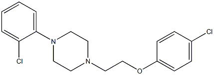 1-[2-(4-Chlorophenoxy)ethyl]-4-(2-chlorophenyl)piperazine 结构式