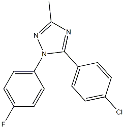 1-(4-Fluorophenyl)-5-(4-chlorophenyl)-3-methyl-1H-1,2,4-triazole Struktur