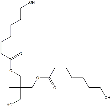 Bis(7-hydroxyheptanoic acid)2-(hydroxymethyl)-2-methyl-1,3-propanediyl ester Structure