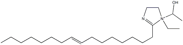 1-Ethyl-2-(8-hexadecenyl)-1-(1-hydroxyethyl)-2-imidazoline-1-ium Struktur