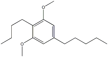 1,3-Dimethoxy-2-butyl-5-pentylbenzene Struktur