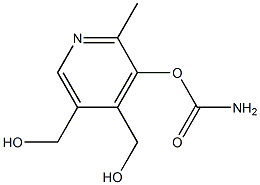 カルバミド酸2-メチル-4,5-ビス(ヒドロキシメチル)-3-ピリジル 化学構造式