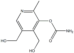 Carbamic acid 2-methyl-4,5-bis(hydroxymethyl)-3-pyridyl ester,,结构式