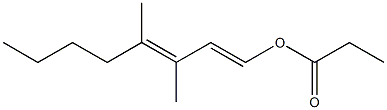 プロピオン酸3,4-ジメチル-1,3-オクタジエニル 化学構造式