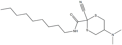 2-Cyano-5-(dimethylamino)-N-nonyl-1,3-dithiane-2-carboxamide Structure