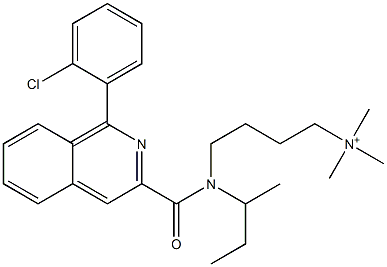 4-[[[1-(2-Chlorophenyl)isoquinolin-3-yl]carbonyl](1-methylpropyl)amino]butyltrimethylaminium,,结构式