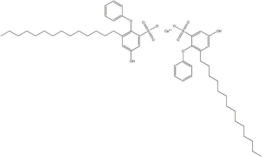 Bis(4-hydroxy-6-tetradecyl[oxybisbenzene]-2-sulfonic acid)calcium salt Structure