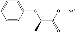 [R,(+)]-2-(フェニルチオ)プロピオン酸ナトリウム 化学構造式