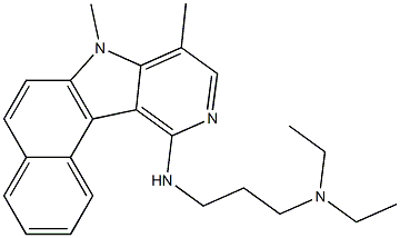 11-(3-Diethylaminopropylamino)-7,8-dimethyl-7H-benzo[e]pyrido[4,3-b]indole,,结构式