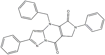 6,7-Dihydro-4-benzyl-2,6-diphenyl-4H-1,4,6,8a-tetraaza-s-indacene-5,8-dione