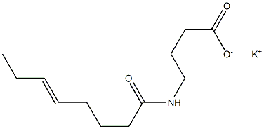 4-(5-オクテノイルアミノ)酪酸カリウム 化学構造式